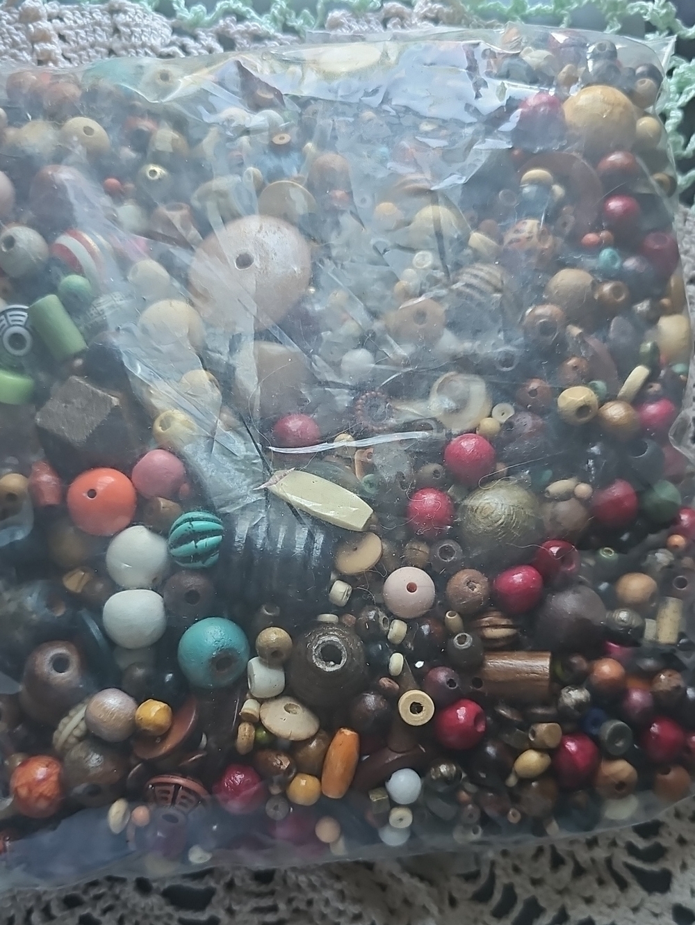 Mixed Wooden Bead Assortment - Multicolor Craft Beads(134)